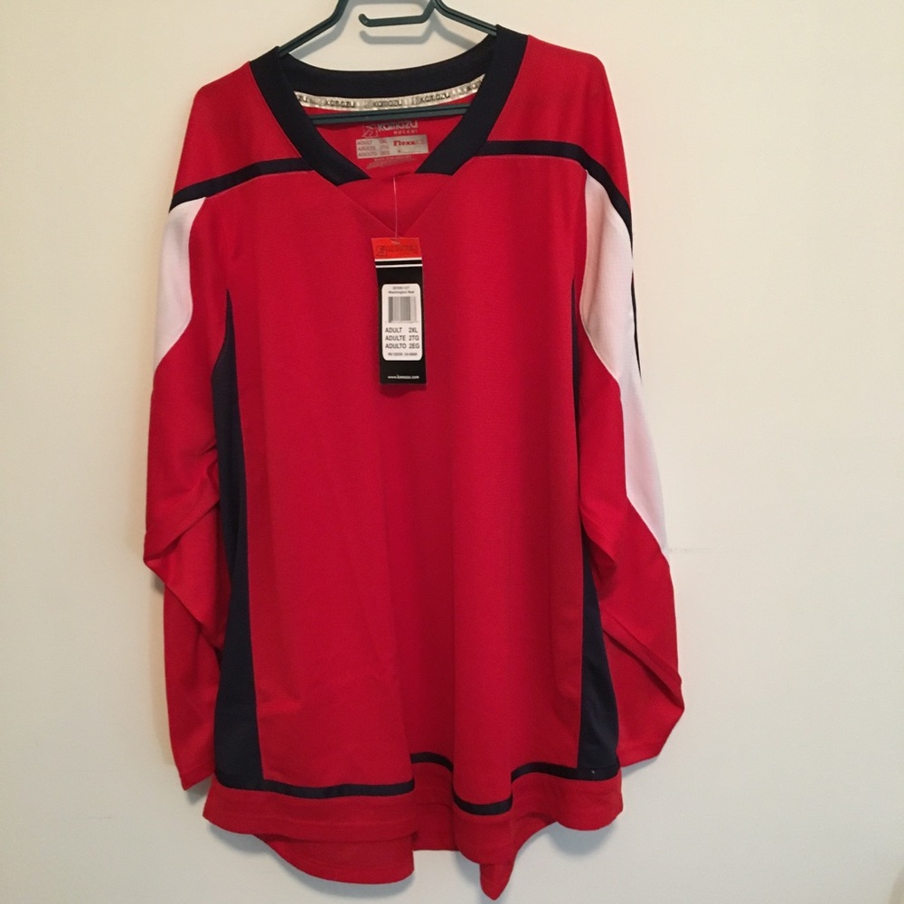 Kamazu Washington red practice hockey jersey